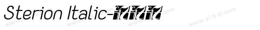 Sterion Italic字体转换